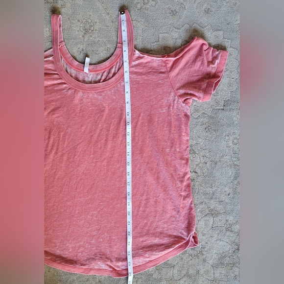 Z Supply Cold Shoulder Sleeve Top Peach Color - Picture 7 of 10